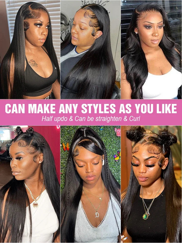 Brazilian Wigs Human Hair | 5x5 Bone Straight HD Transparent Lace Front