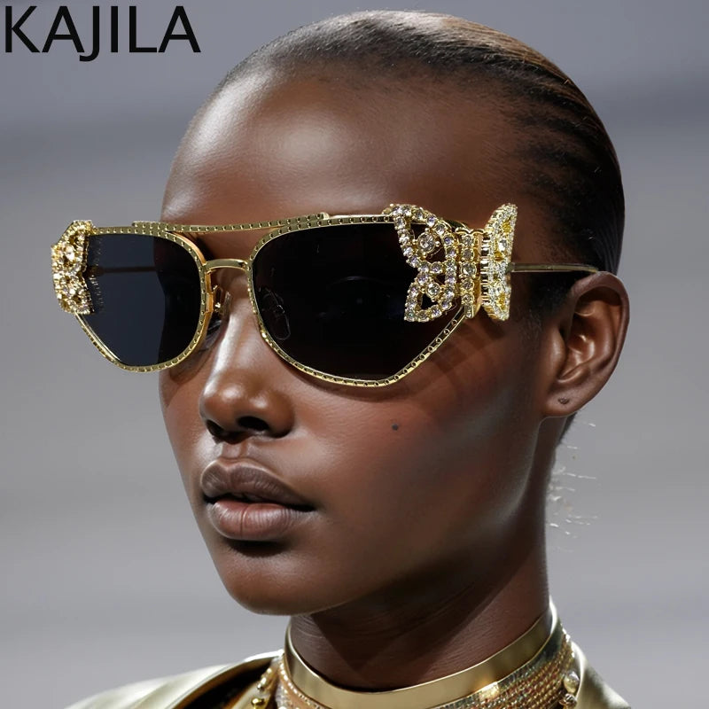 Cat Eye Rhinestone Eyewear-UV400