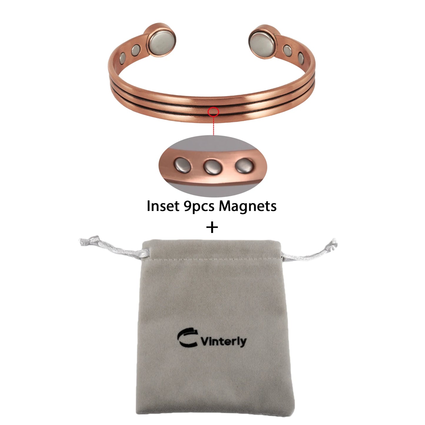 Unisex Pure Copper Bracelet Adjustable