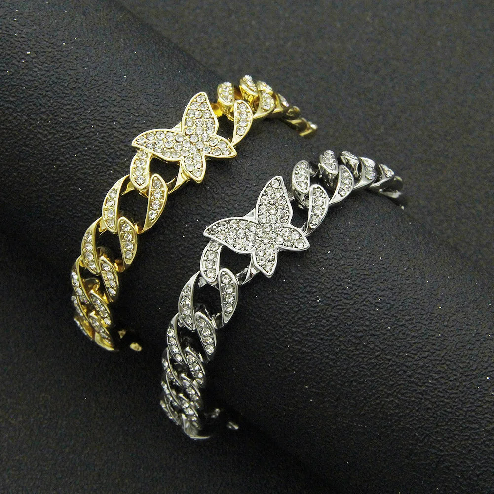 Unisex Hip Hop Rhinestones Iced Out Cuban Link