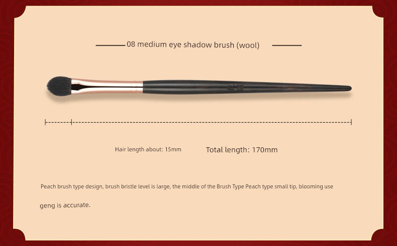Ebony Rose 12 Makeup Brushes Suit Animal Fur Lady Texture