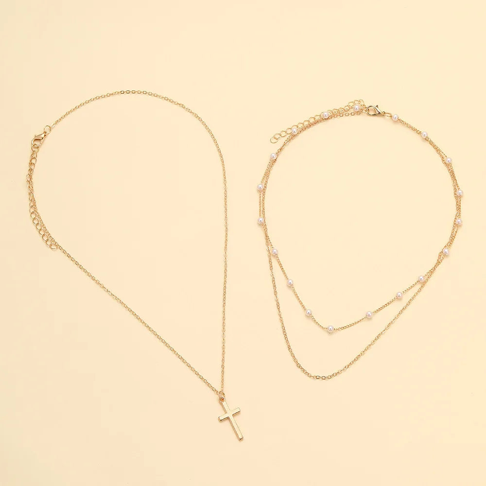 Pearl heart-shaped drop pendant necklace
