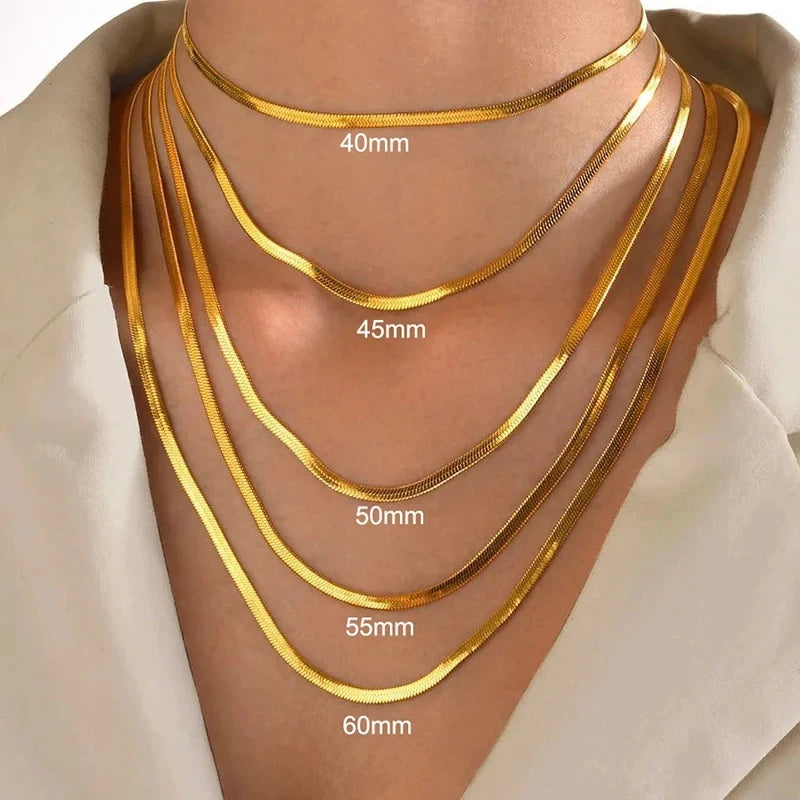 Gold Herringbone Choker