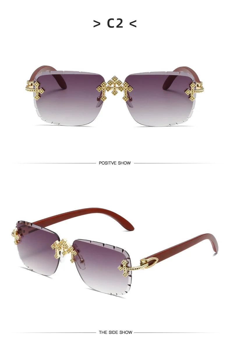 Rimless Square Luxury Shades UV400