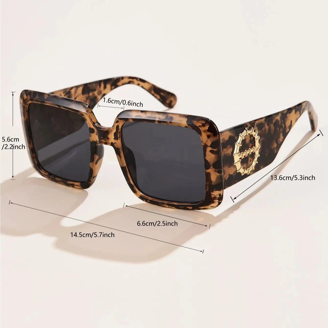 2pcs Brand Square Eyewear UV400