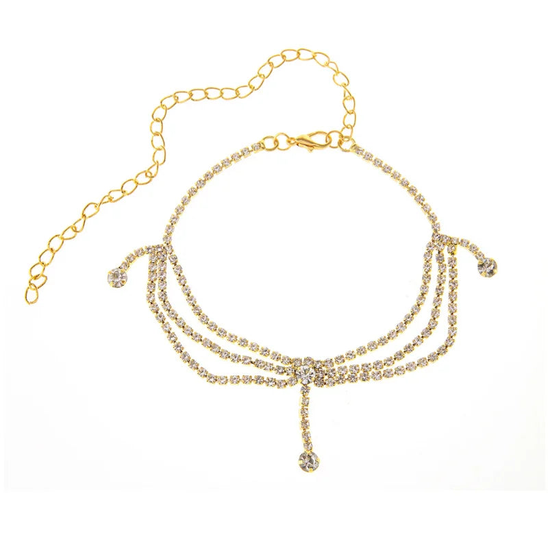 Cubic Zirconia Ankle Beach Foot Jewelry