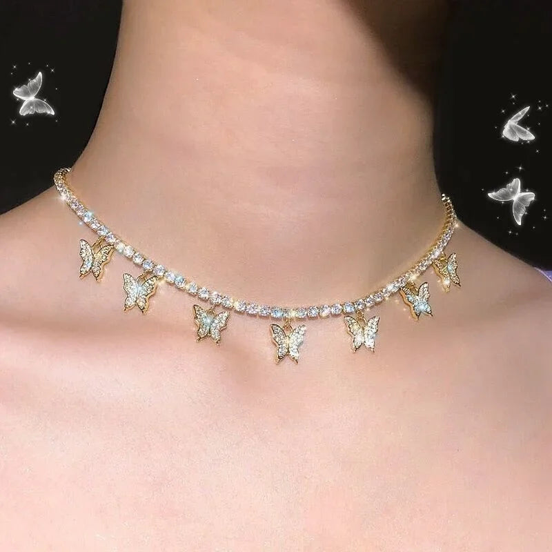 Butterfly pendant necklace