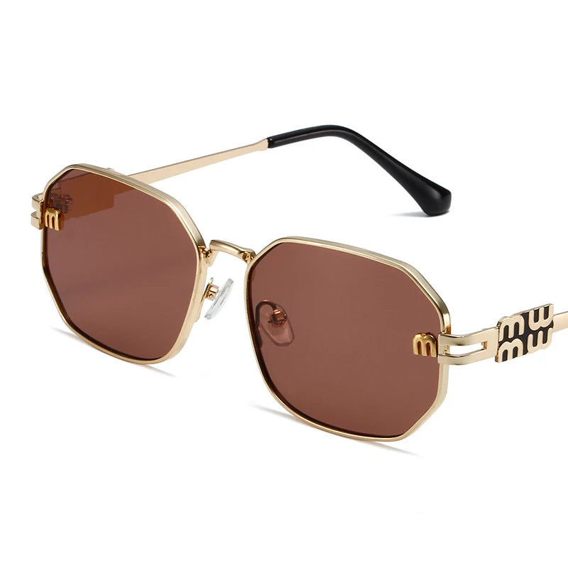 Polygon Retro Metal Punk Sun Glasses