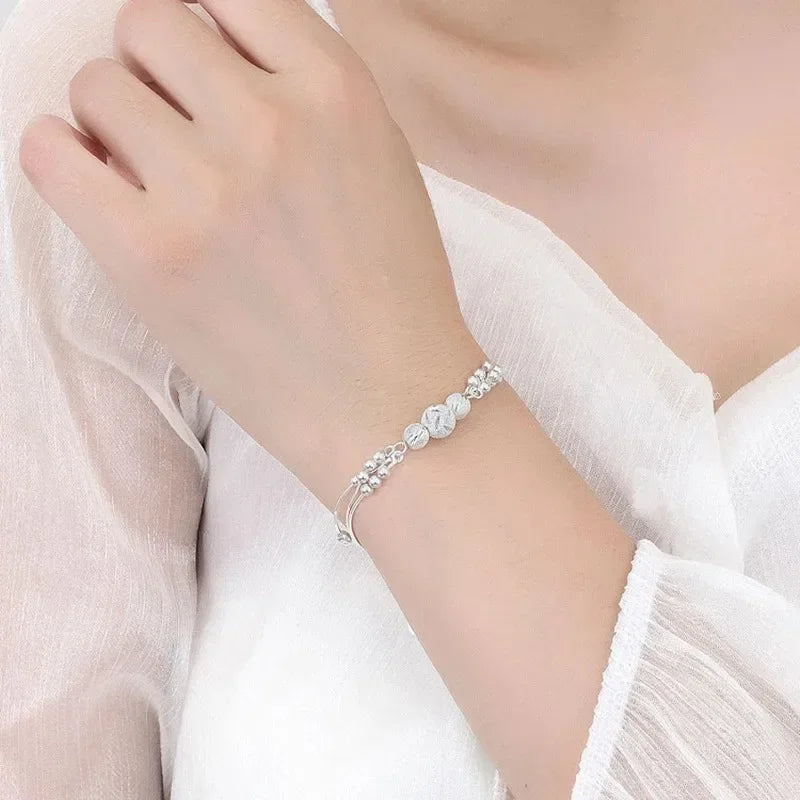 Fine 925 Sterling Silver Lucky Beads Bracelets