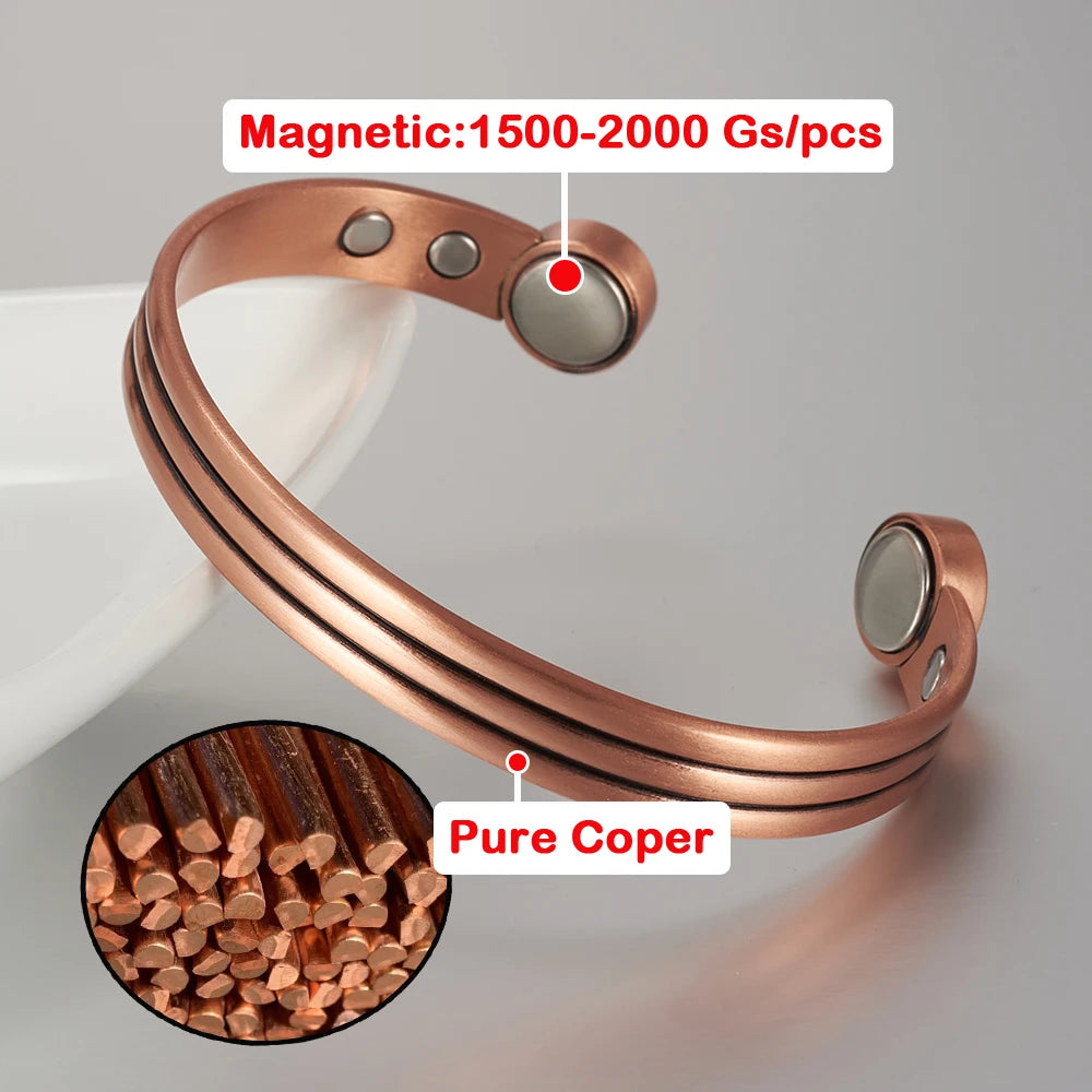 Unisex Pure Copper Bracelet Adjustable