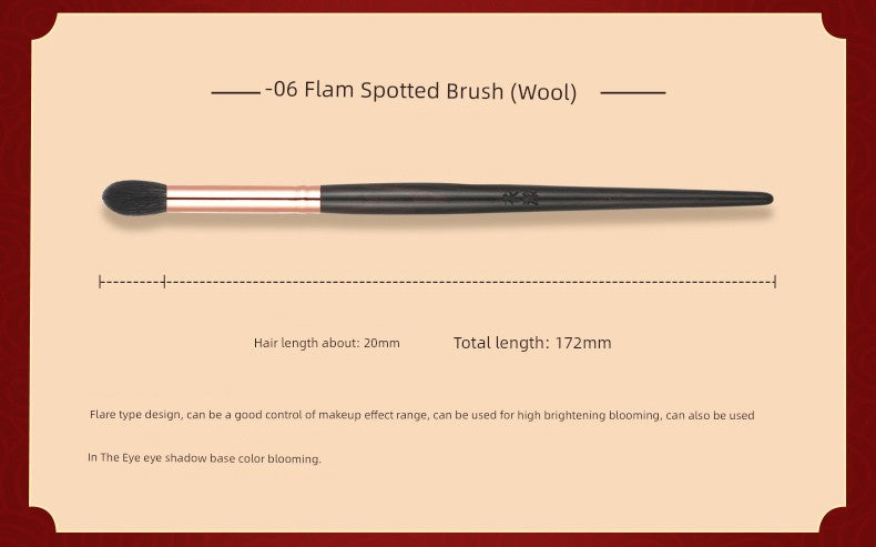 Ebony Rose 12 Makeup Brushes Suit Animal Fur Lady Texture
