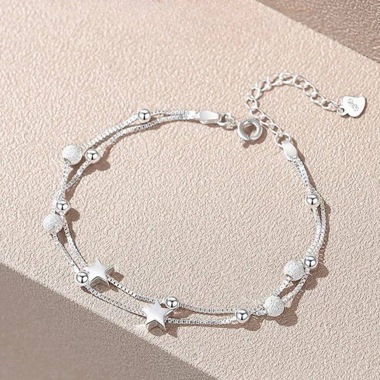 Fine 925 Sterling Silver Lucky Beads Bracelets
