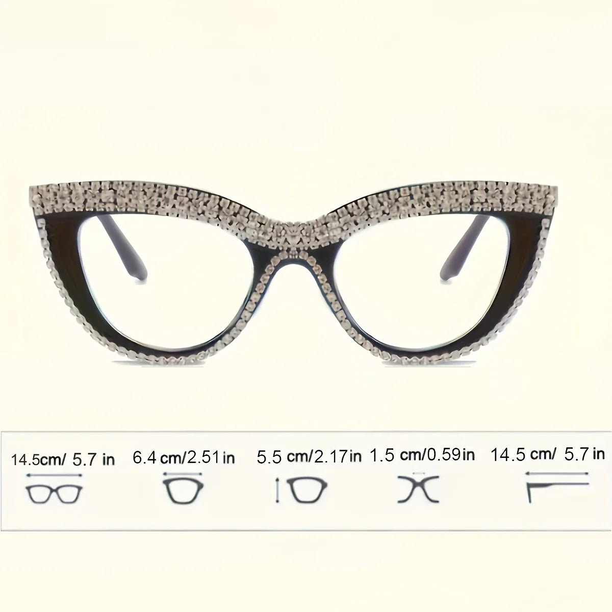 Retro Square Cute Sturdy Cat Eye Glasses
