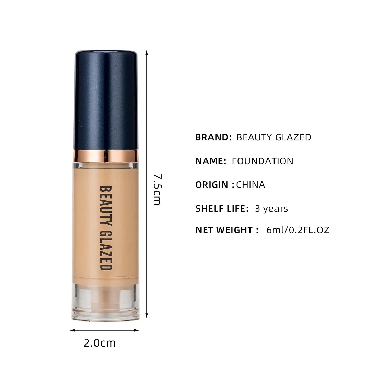 6 Colors Waterproof Liquid Foundation BB Cream