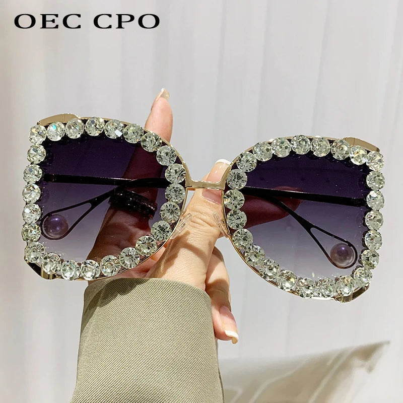 Luxury Diamonds UV400 Eyewear | European And American Style Sun Glasses