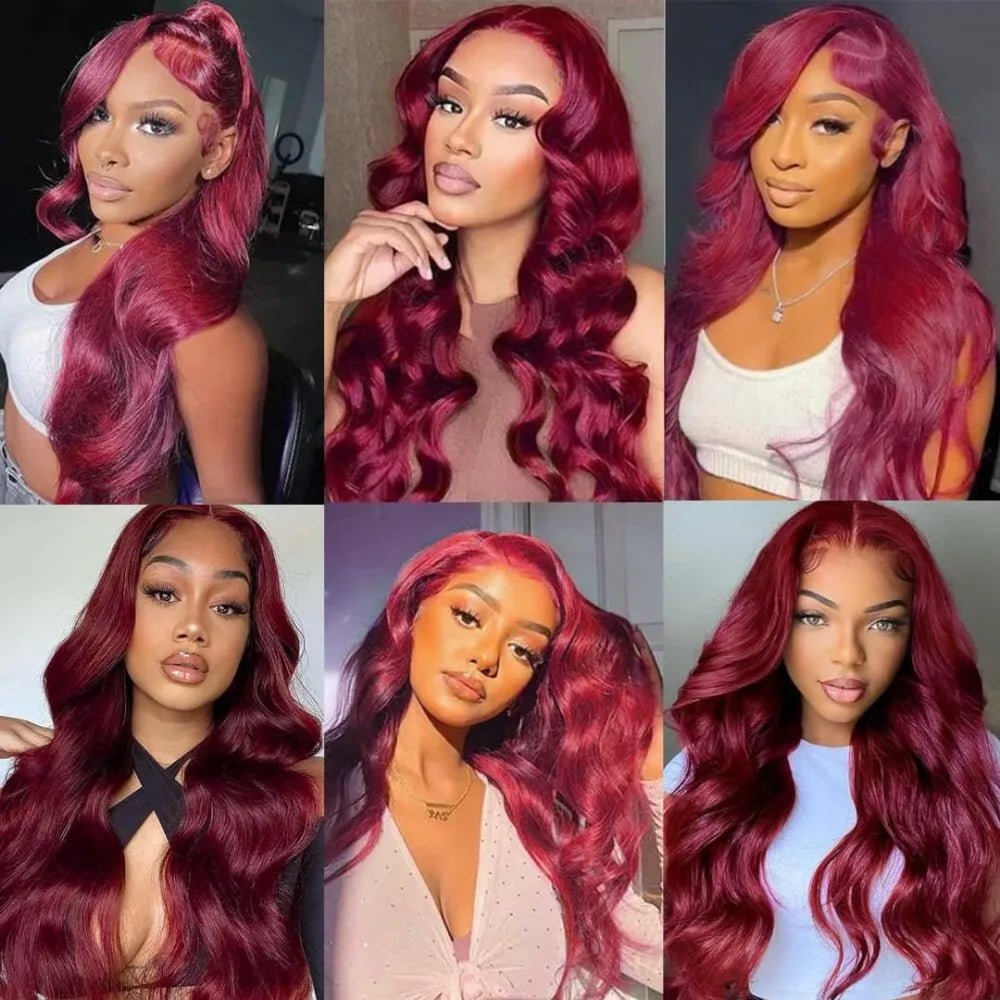 Burgundy 13x6 Body Wave Lace Front