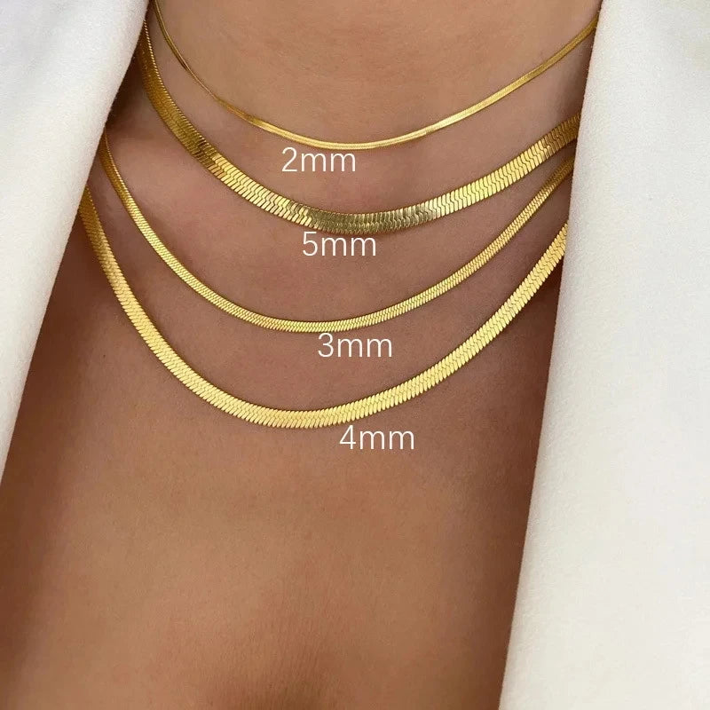 Gold Herringbone Choker