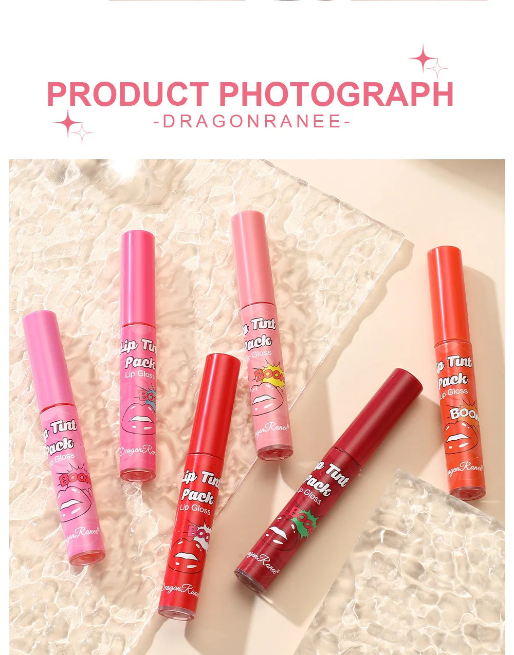 Peel Off Rose Red Lip gloss - Waterproof