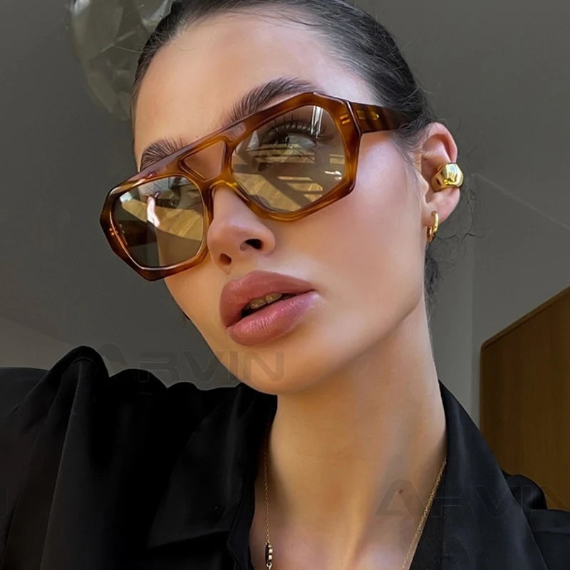 Thick Frame Double Bridges Eyewear