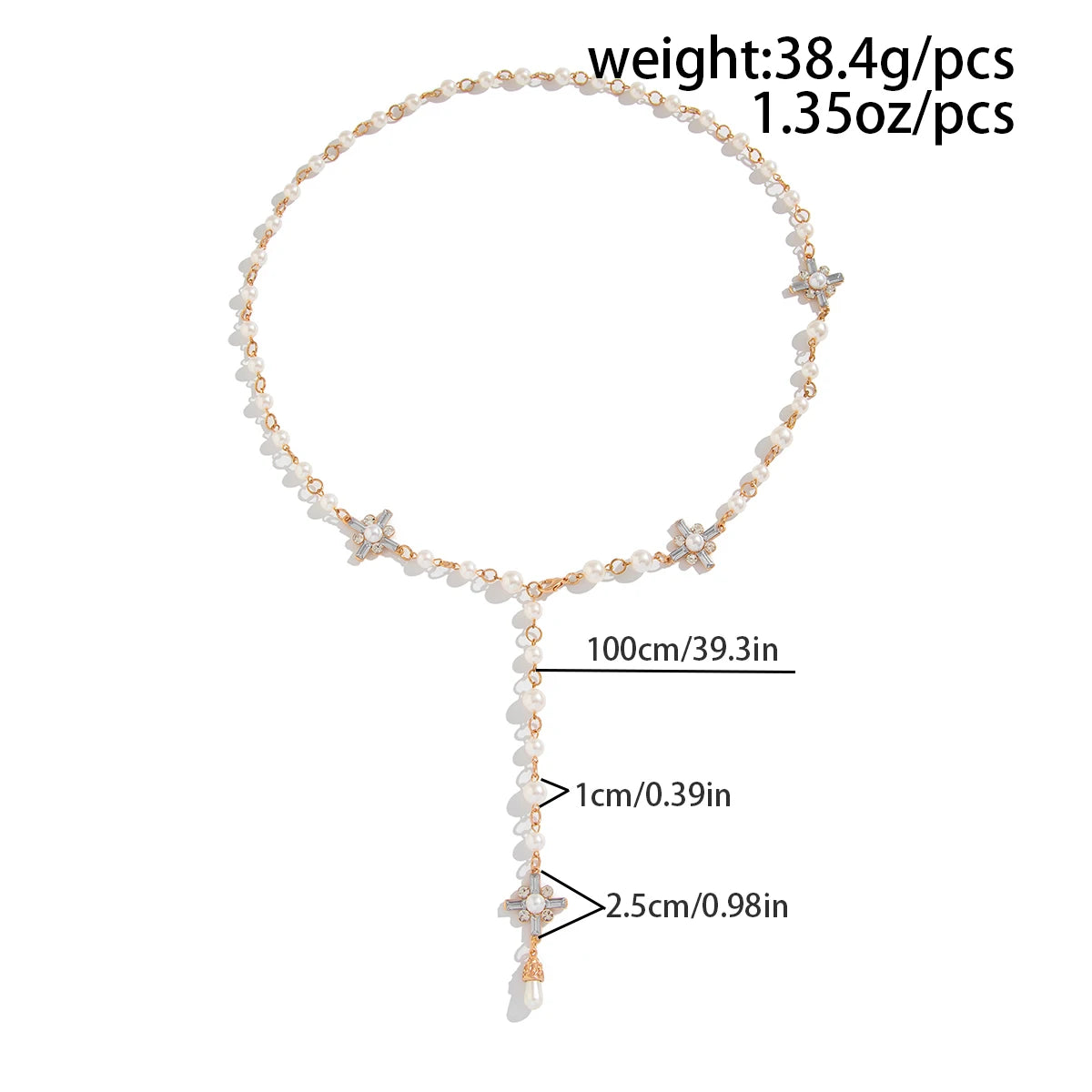 Classic Imitation Pearl Rhinestone Necklace