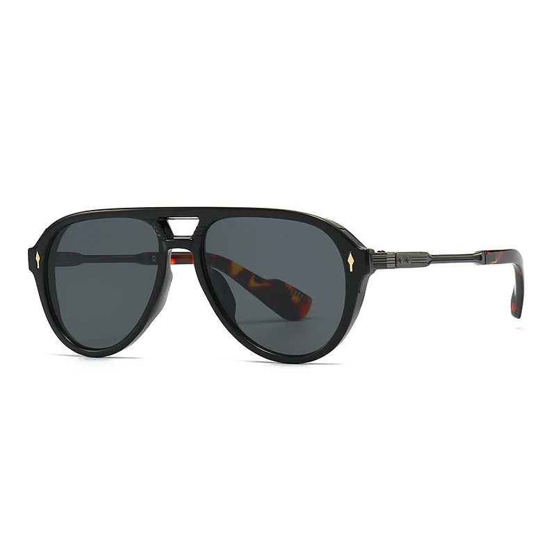 Aviator Double-Brorgon Square Frame Sunglasses
