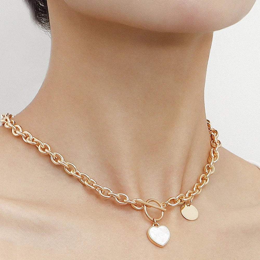 Heart Sheet Pendant Necklaces