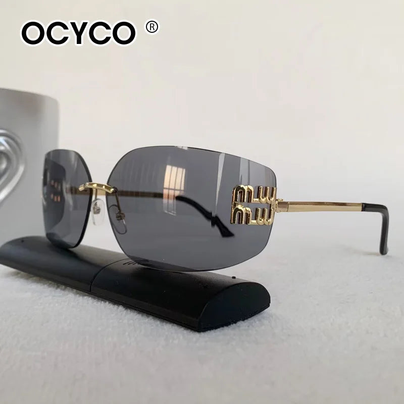 Frameless UV400 Luxury Brand Sunglasses