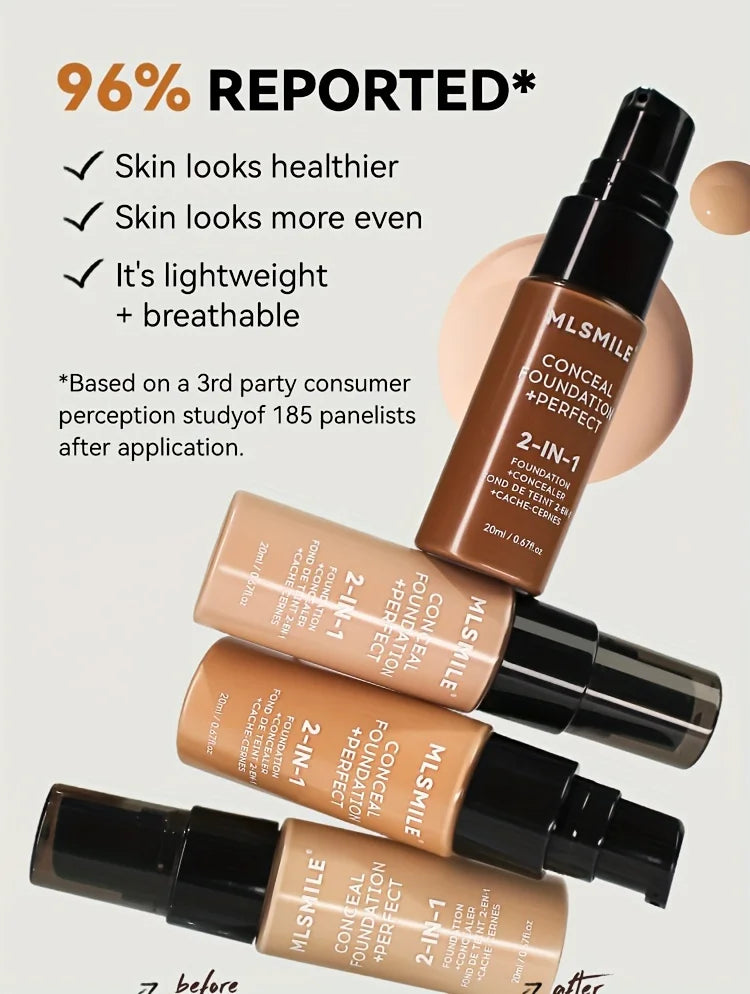 2-In-1 Oil Control Liquid Foundation And Concealer