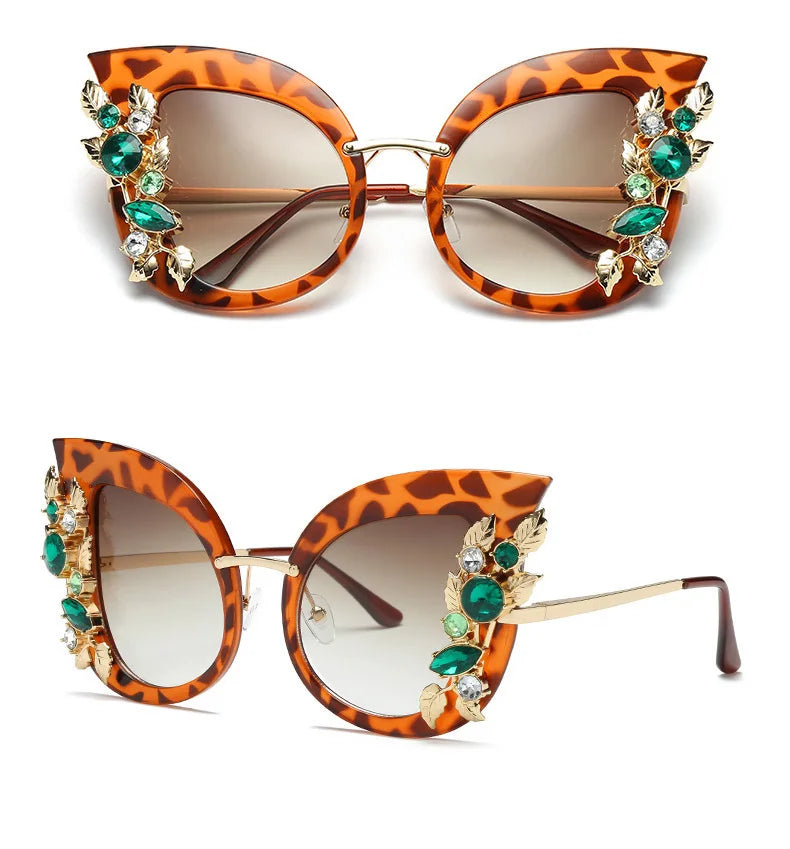 Diamond Luxury Rhinestone Butterfly SunGlasses