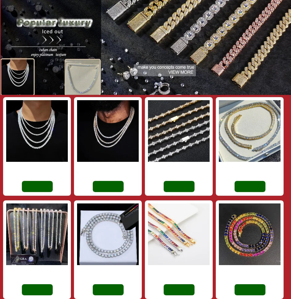 Hip Hop 14k Gold Plated Iced Cuban Chain