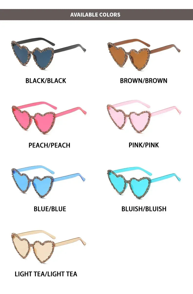 Uv400 Cute Cat Eye Rhinestone Eyeglasses
