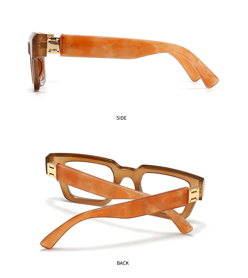 Square Candy Color Clear Gradient Eyewear
