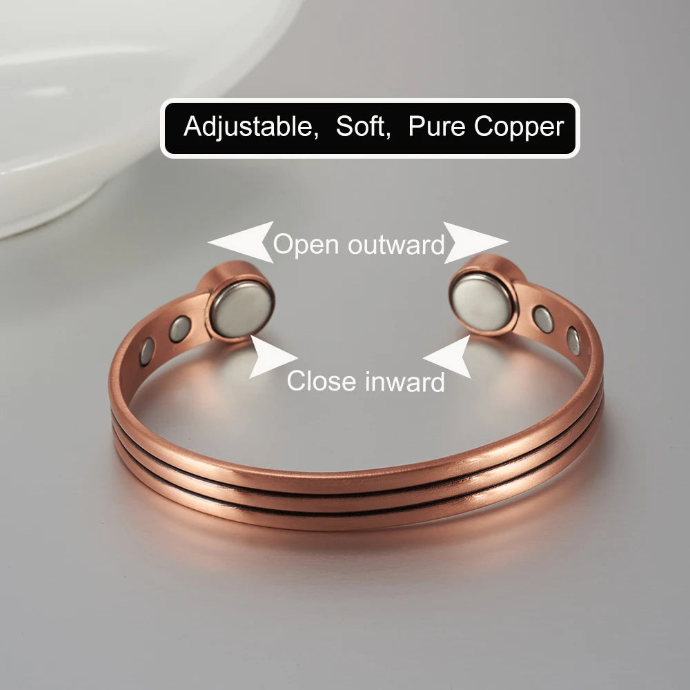 Unisex Pure Copper Bracelet Adjustable