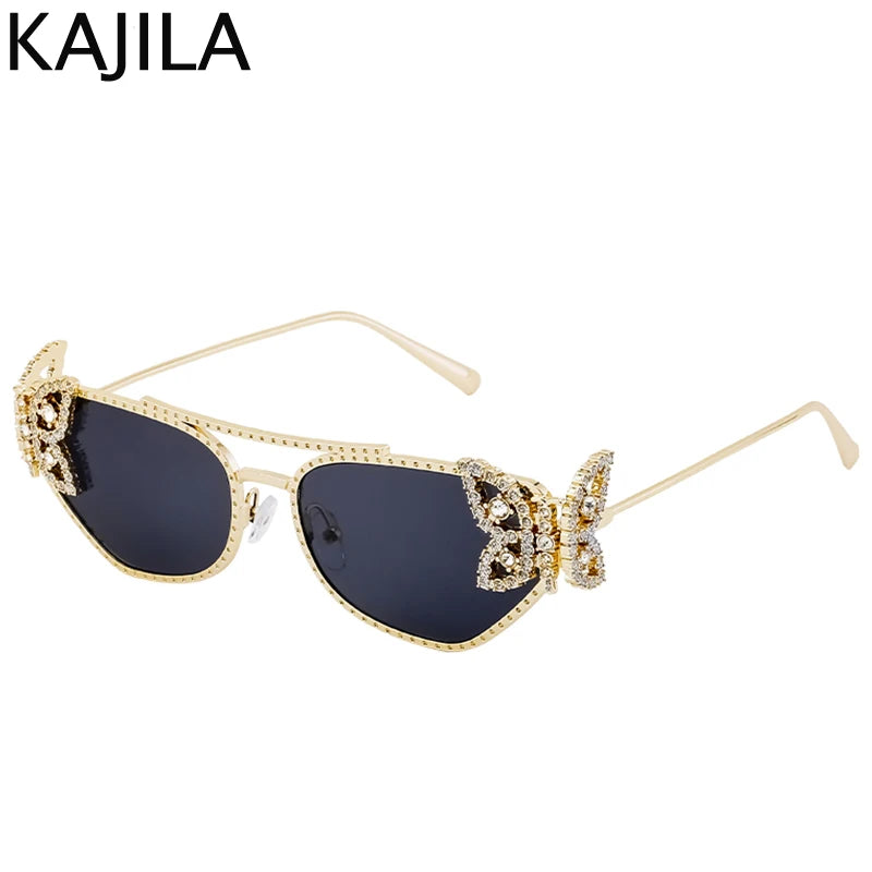 Cat Eye Rhinestone Eyewear-UV400