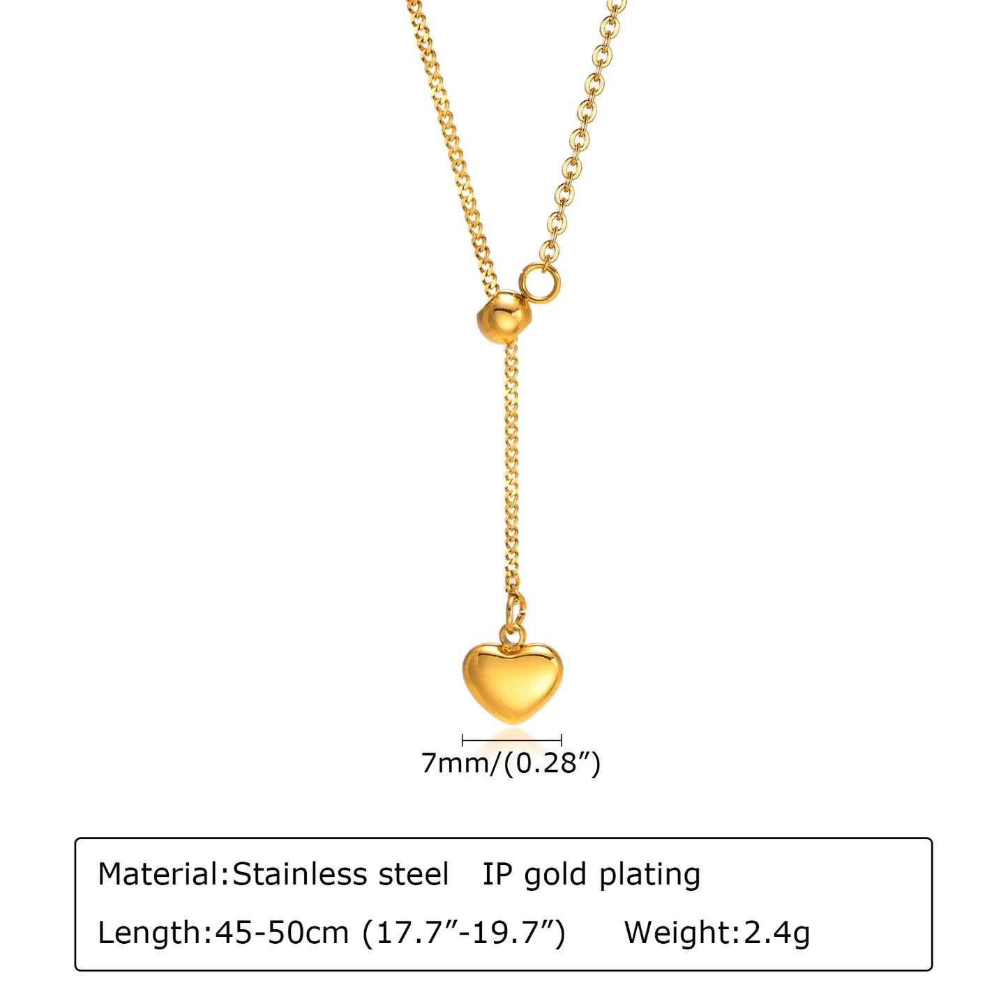 Gold Plated Lariat Necklace Double Layered