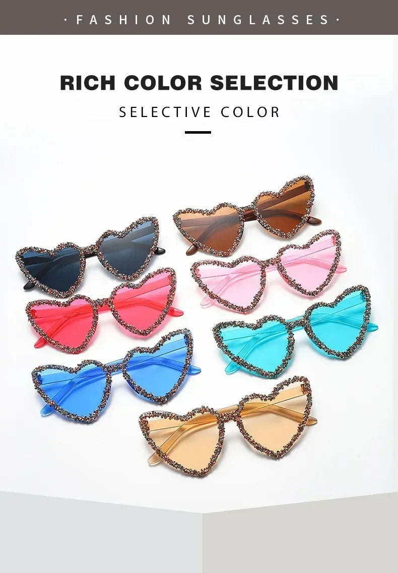 Uv400 Cute Cat Eye Rhinestone Eyeglasses