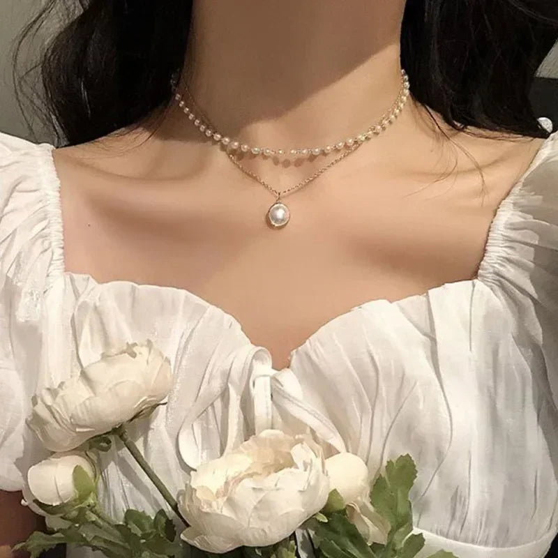 Charm Gold Luxury Multi-layered Zircon Heart Pendant Necklace