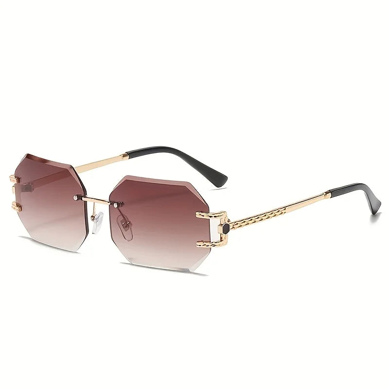 Unisex Hip hop style rimless eyewear