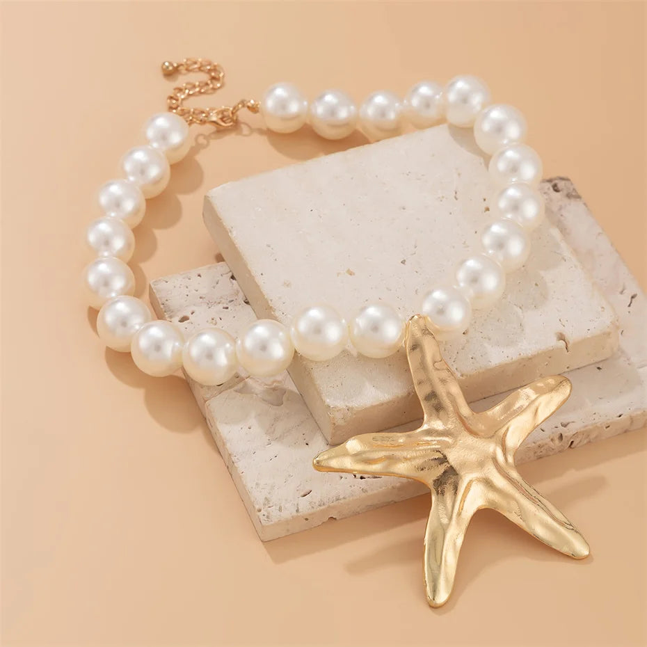 Exaggerated Punk Big Starfish Pendant Jewelry