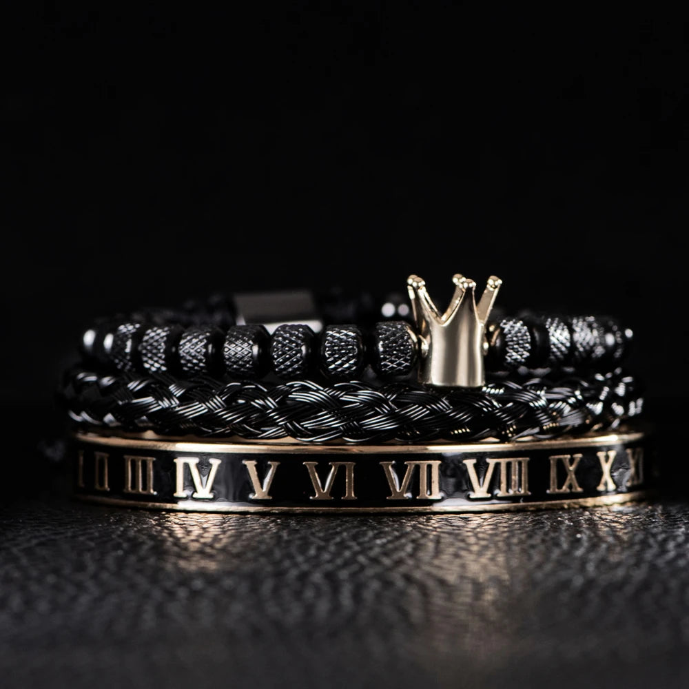 Luxury Roman Royal Crown Charm - Stainless Steel