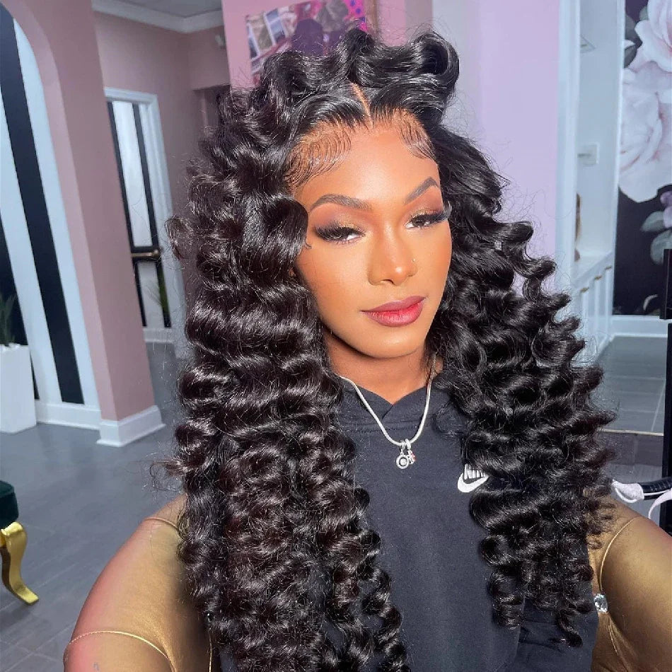 13x6 Loose Lace Front Human Hair Wigs | 250% Transparent 30, 40 Inch