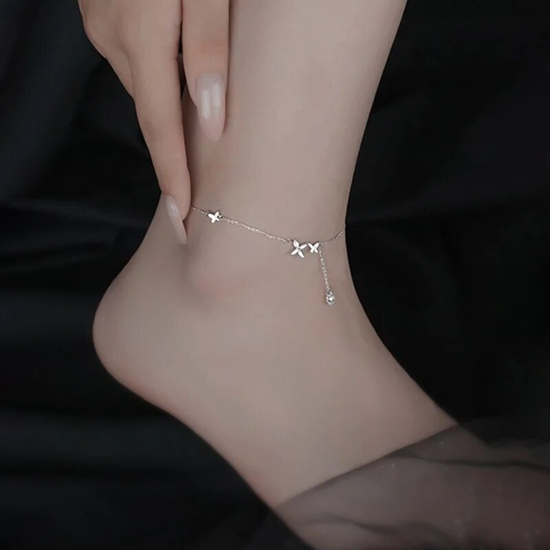 100% Silver S925 Butterfly And Round Zircon