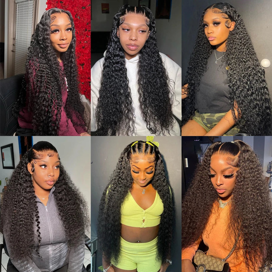 Deep Wave Frontal Wig 13x6 Lace Curly