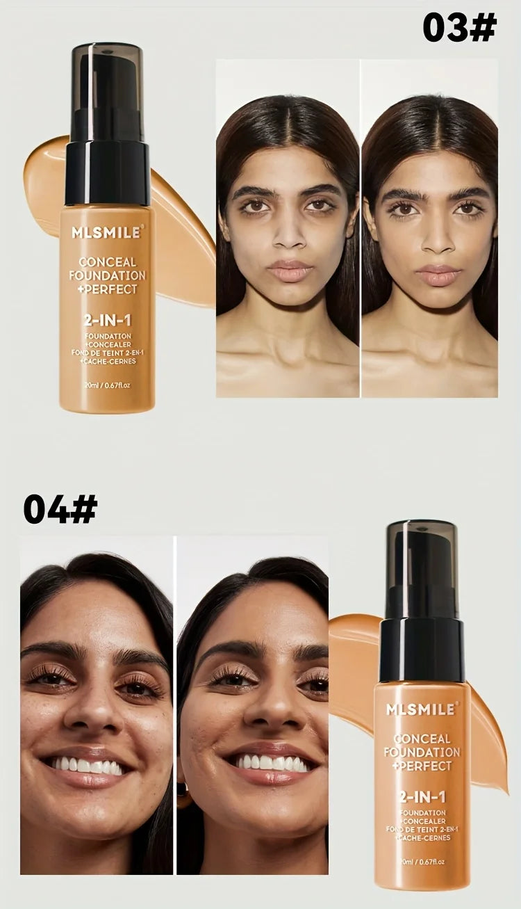 2-In-1 Oil Control Liquid Foundation And Concealer