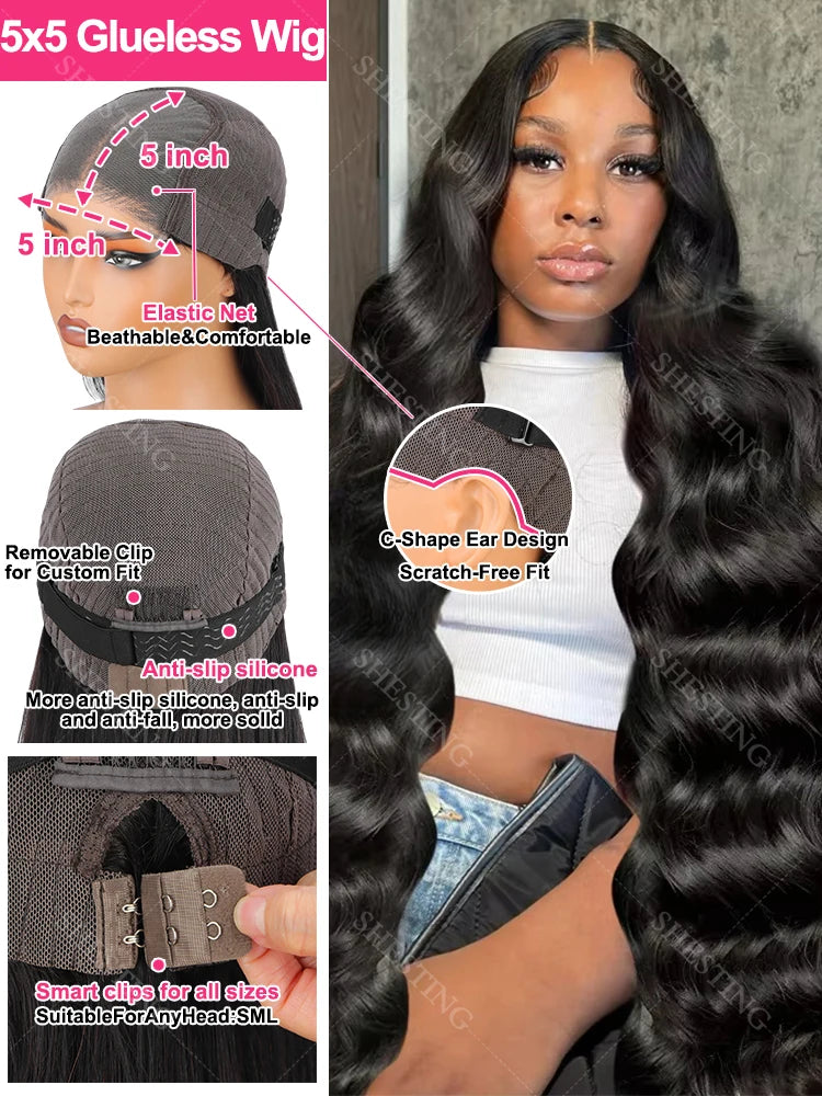 13x4 Body Wave Lace Front| 200% Water Wave Pre Plucked | 5x5 Closure Glueless