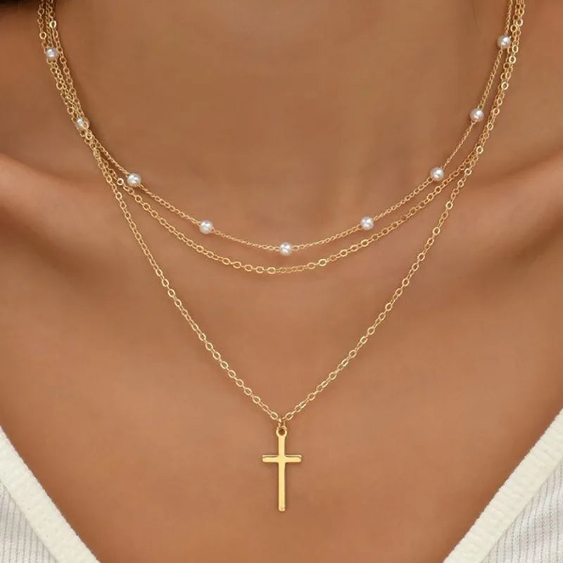 Pearl heart-shaped drop pendant necklace