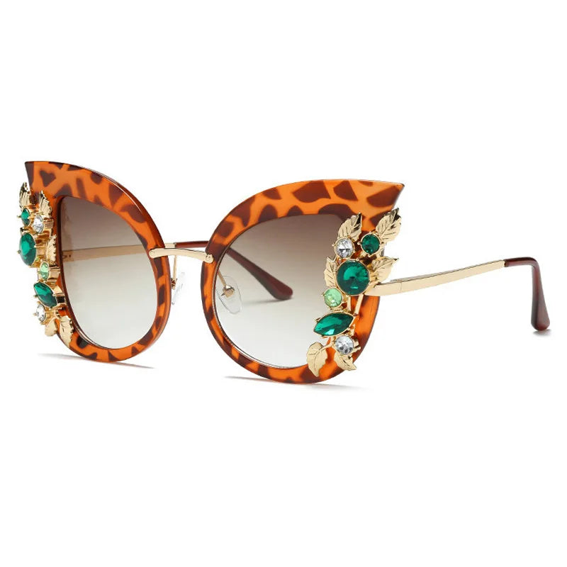 Diamond Luxury Rhinestone Butterfly SunGlasses