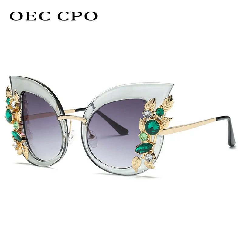 Diamond Luxury Rhinestone Butterfly SunGlasses