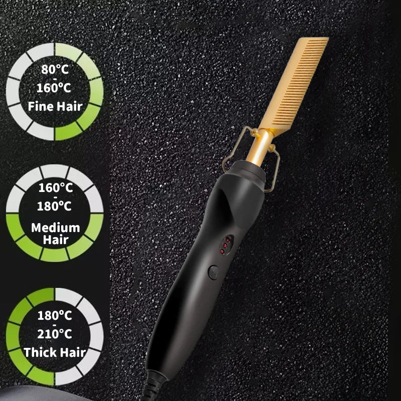 2 in 1 Hot Comb Hair Straightener