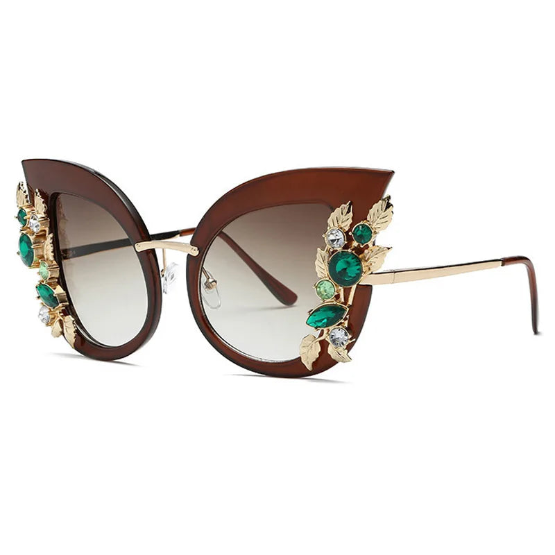 Diamond Luxury Rhinestone Butterfly SunGlasses
